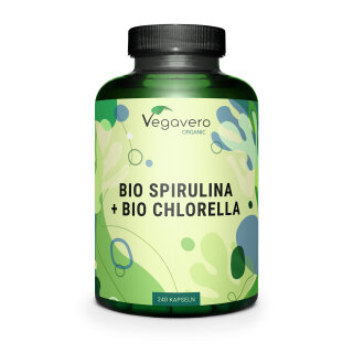 Organic Chlorella & Spirulina 240 Capsules